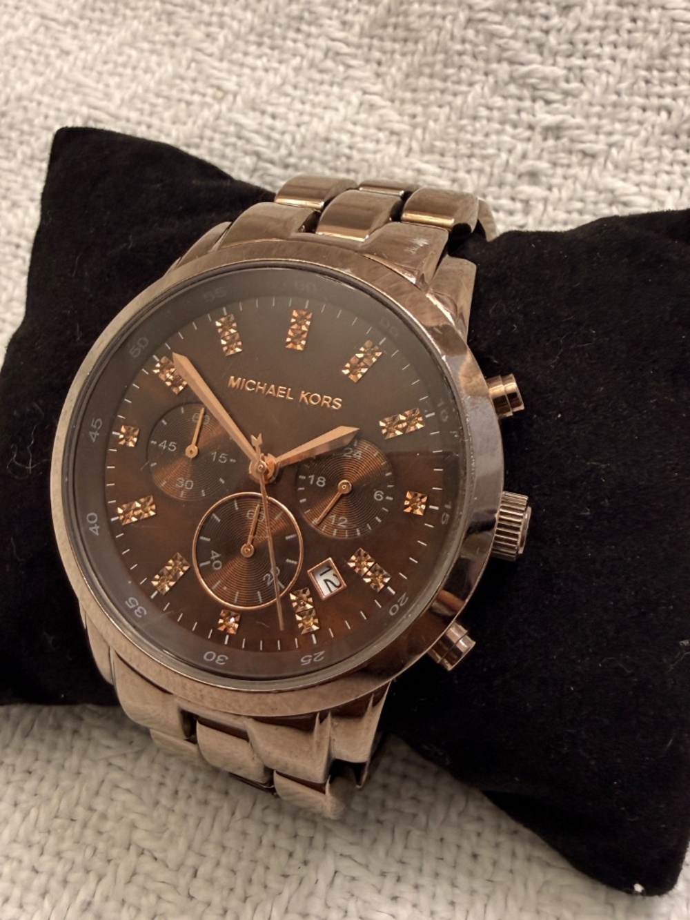 Michael Kors Brown Metal Wrist Watch #3